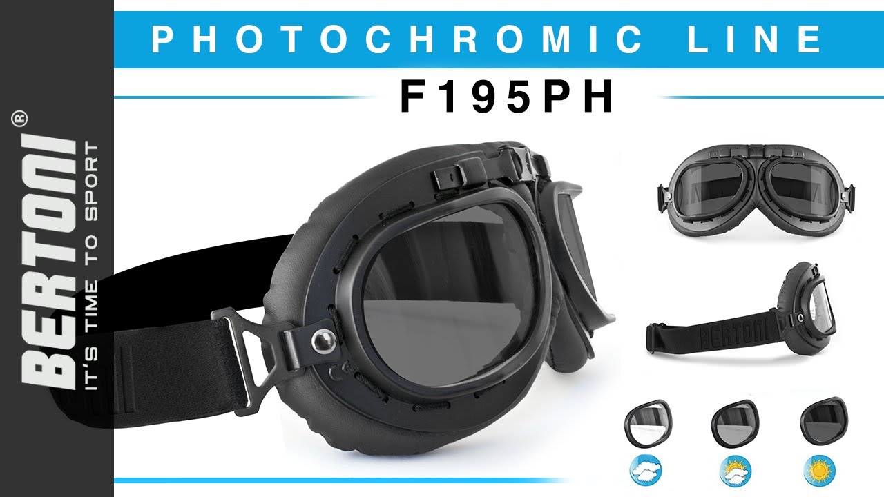 Photochromic Vintage Aviator Goggles F195PH - Occhialoni Moto Vintage Fotocromatici F195PH