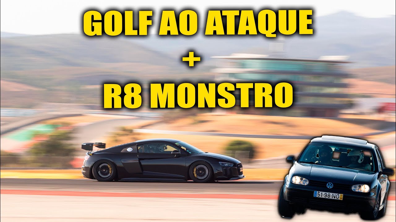 A ESCAFIAR O GOLF E UM R8 TODO ALTERADO NA MELHOR PISTA DO MUNDO!! | André Garage