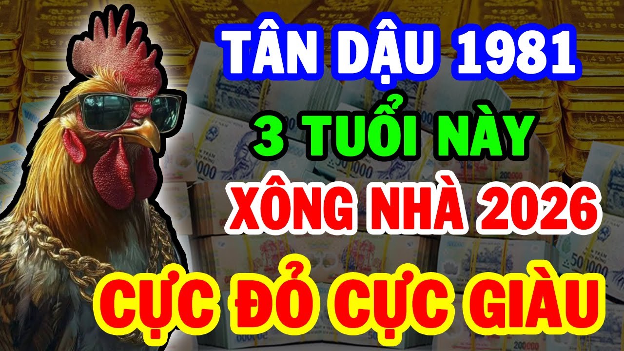 Tân Dậu 1981 Đầu Năm 2026 Tuổi Này Xông Nhà May Mắn Cả Năm, Tiền Về Ầm Ầm, Giàu Ú Ụ