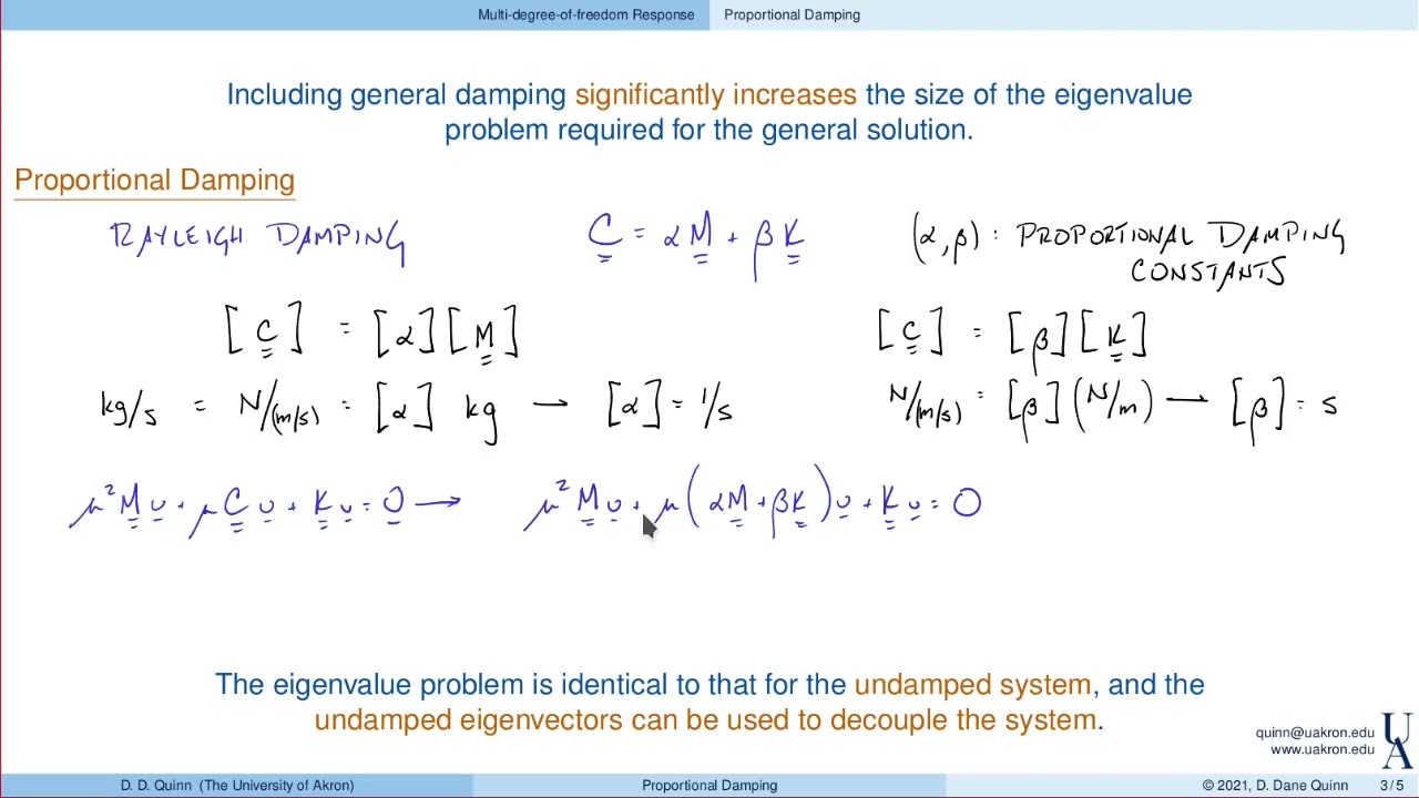 UA - ME: Proportional Damping
