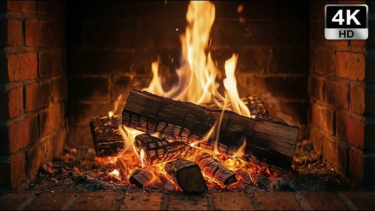 🔥 Cozy Fireplace 4K (1 HOUR) – Crackling Fire Sounds & Warm Ambience for Relaxation, Sleep, or Study
