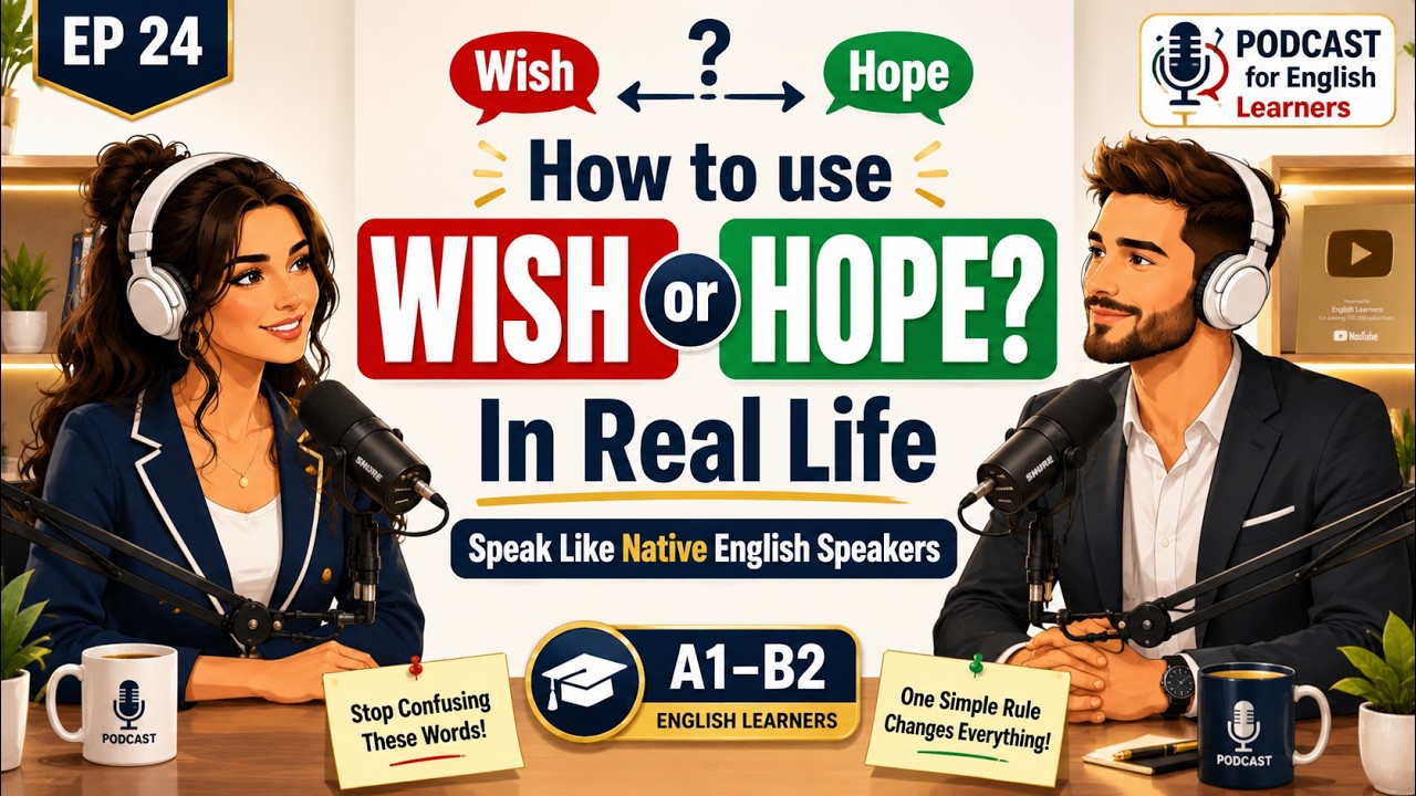 Как использовать Wish и Hope в живой английской речи | Подкаст для изучения английского для начин...