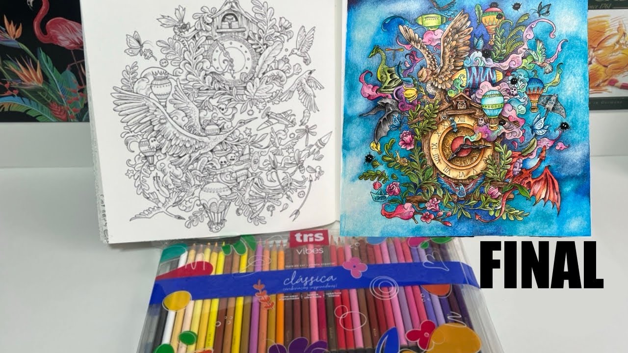 COLORINDO IMAGIMORPHIA COM LAPIS DE COR TRIS VIBES DE 72 CORES FINAL