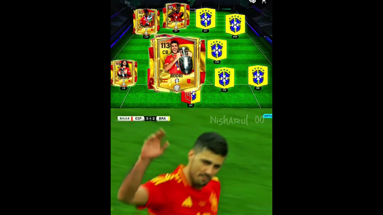 Spain vs Brazil 🥶#fcmobile #fifamobile #eafc24 #eafifa #easports #fifa #fifa22 #football