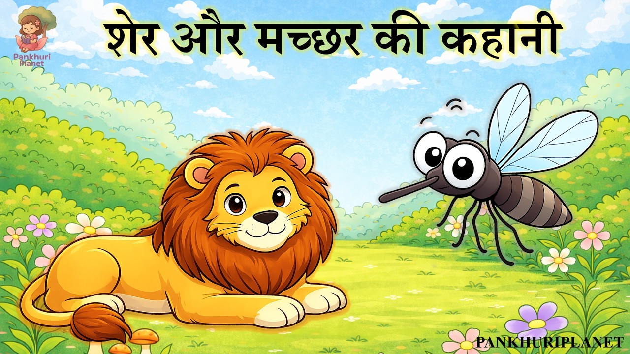 🦁🦟 शेर और मच्छर की कहानी | The Lion and the Mosquito | 📖 Hindi Moral Story For Kids