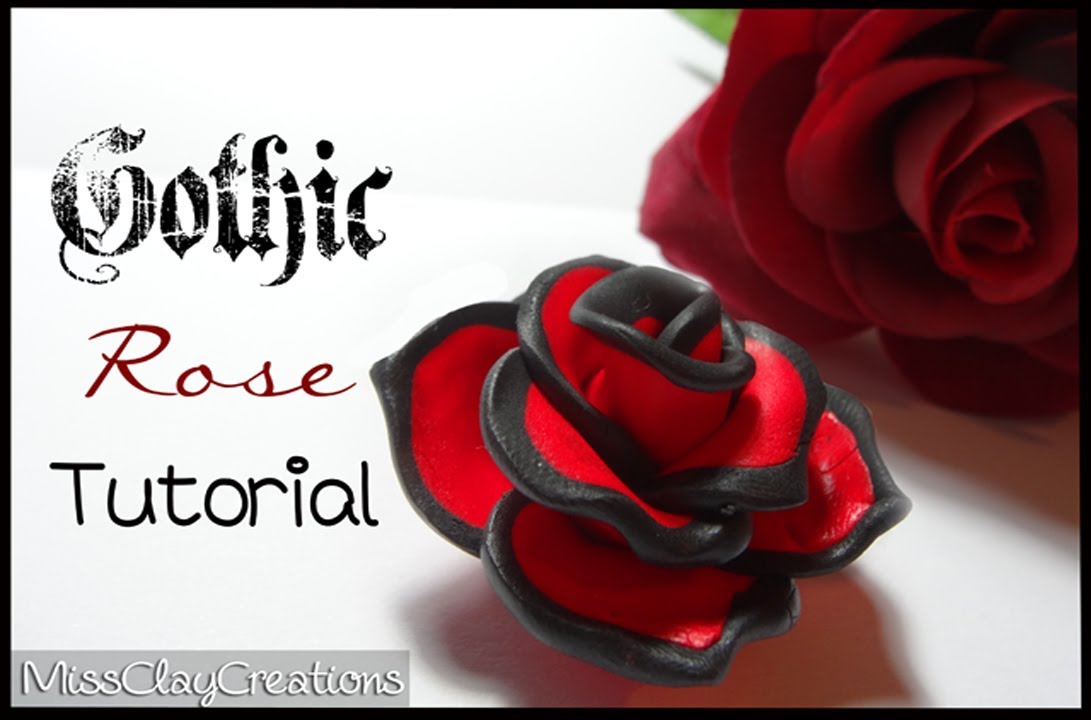 Gothic Rose tutorial by MissClayCreations