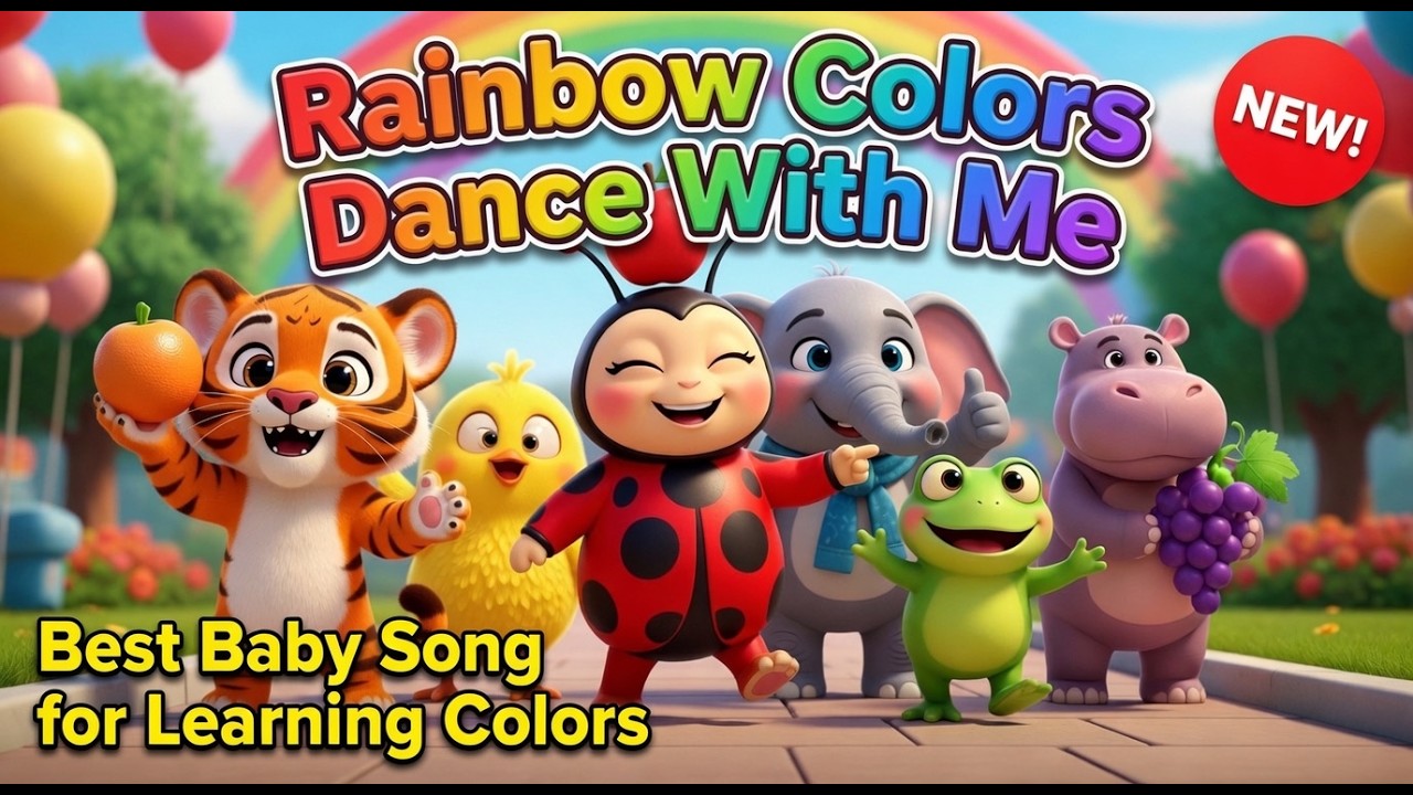 Rainbow Colours Dance With Me (Song for kids)