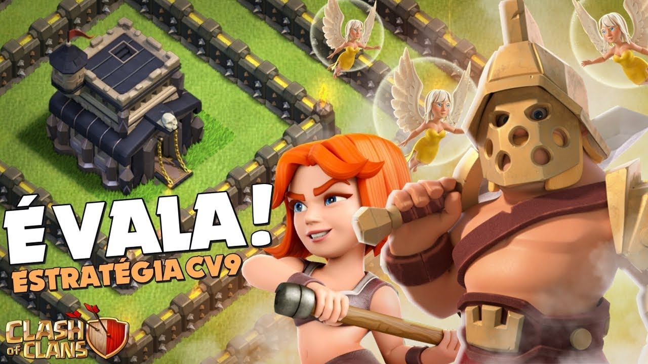 CV9 RECENTE? ESTRATÉGIA MONSTRA PRA QUEM TA COMEÇANDO NO CV9 [QUEENWALK + GOBOWIVA] CLASH OF CLANS