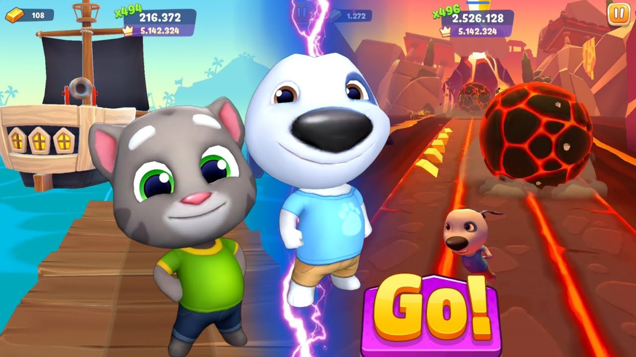 Talking Tom Time Rush New Episode level 496 - Prehistoric Hank vs Super Tom - Android