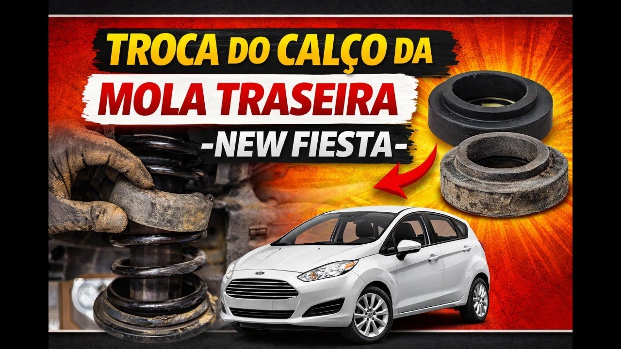 Troca do Calço da Mola Traseira - New Fiesta (replacing the rear spring pad)