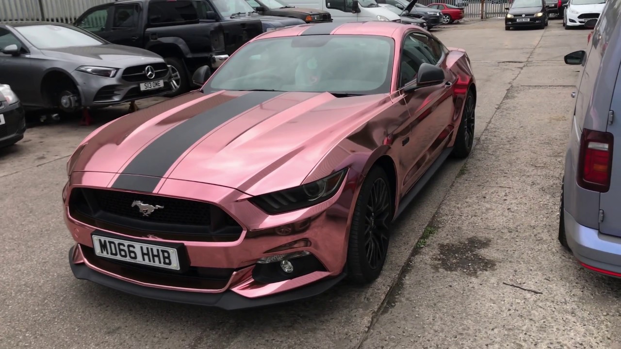 Car Wrapping Manchester - Ford Mustang Chrome Full Car Wrap