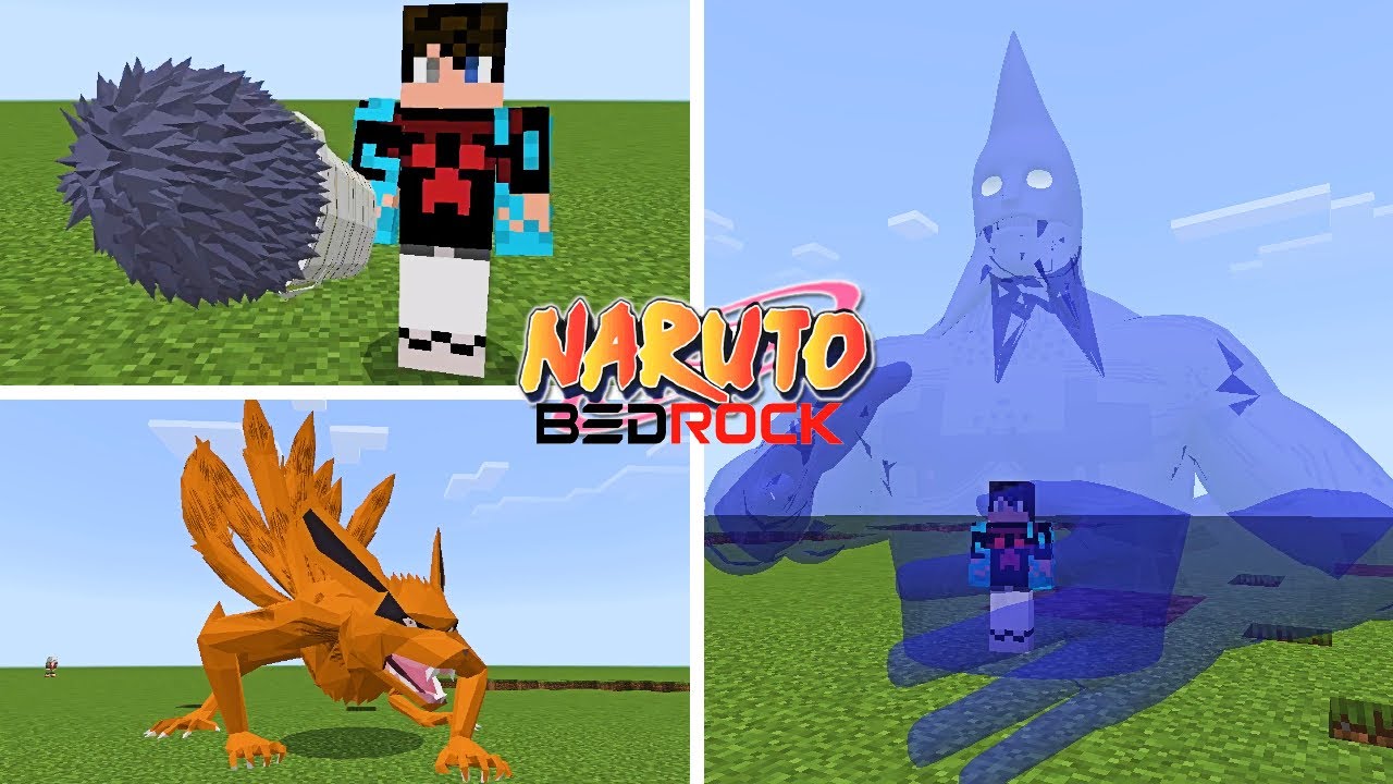 NARUTO BEDROCK PARA CELULAR || ADDON DE NARUTO PARA MINECRAFT PE