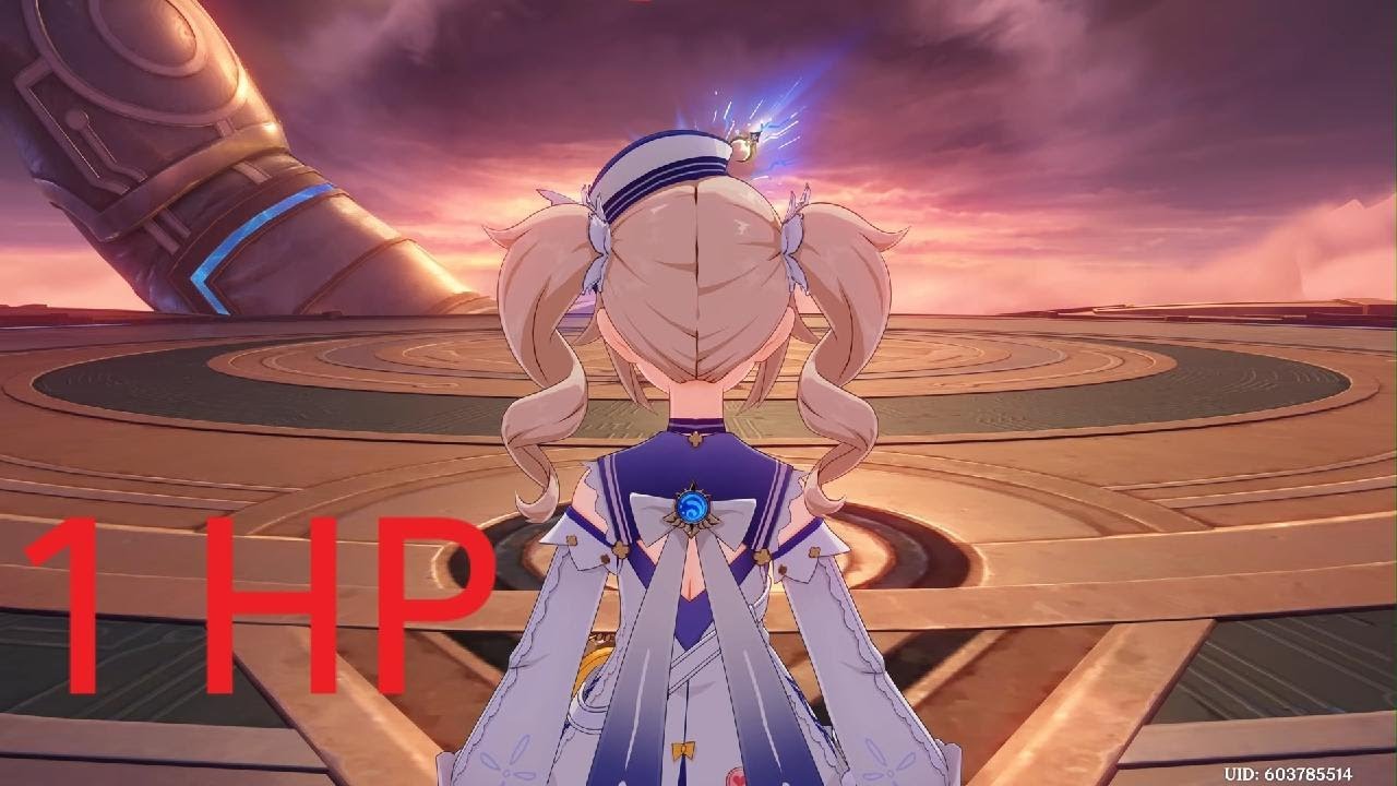 1 HP Barbara vs Dottore / Genshin Impact