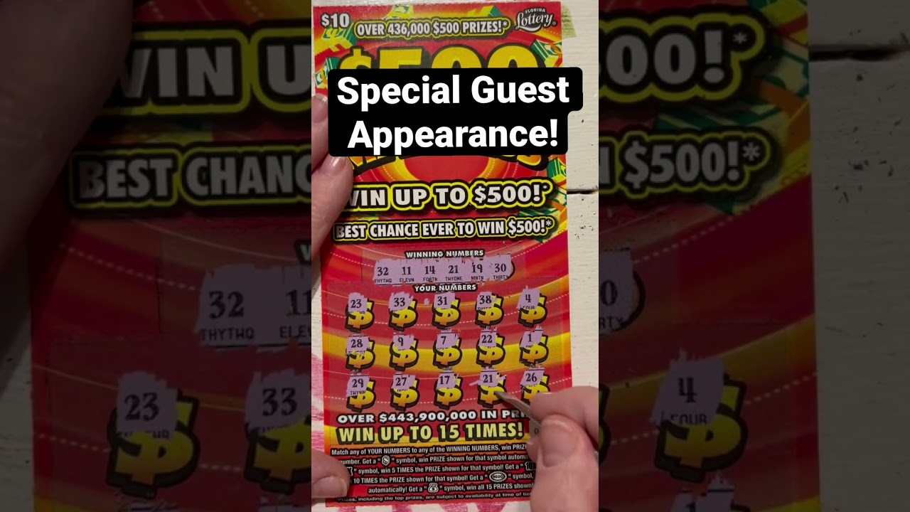 I had a special guest show up while scratching this winning $500 madness Florida lottery ticket
