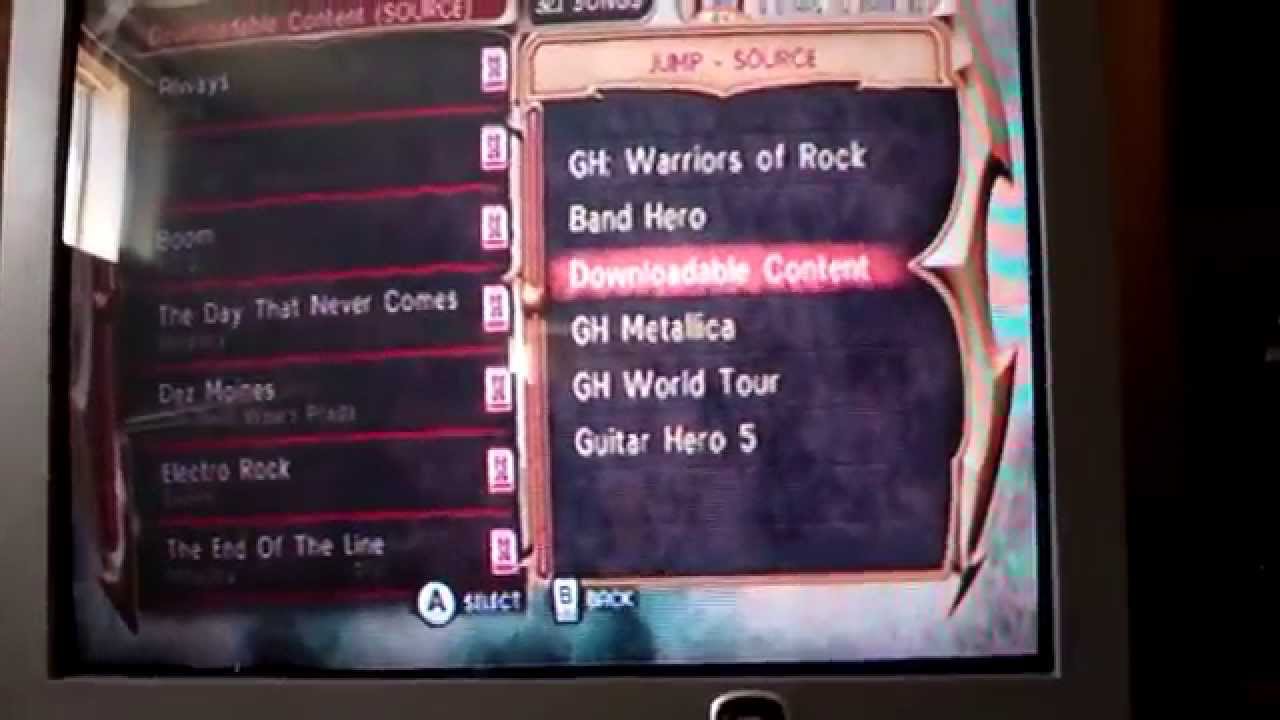 How to fix Guitar Hero Warriors of Rock Nintendo Wii DLC crashing or not appearing (Smash Hits)