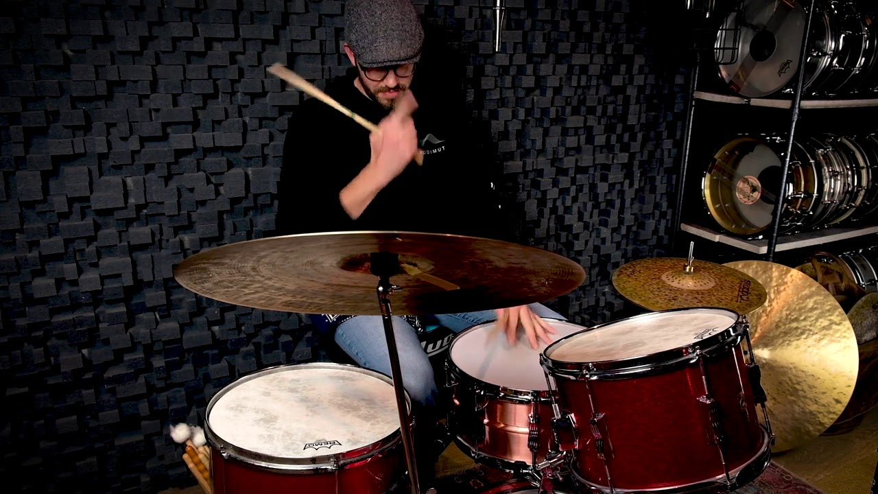 Ludwig Brushed Acro Copper & Brass snare demo by Carter McLean