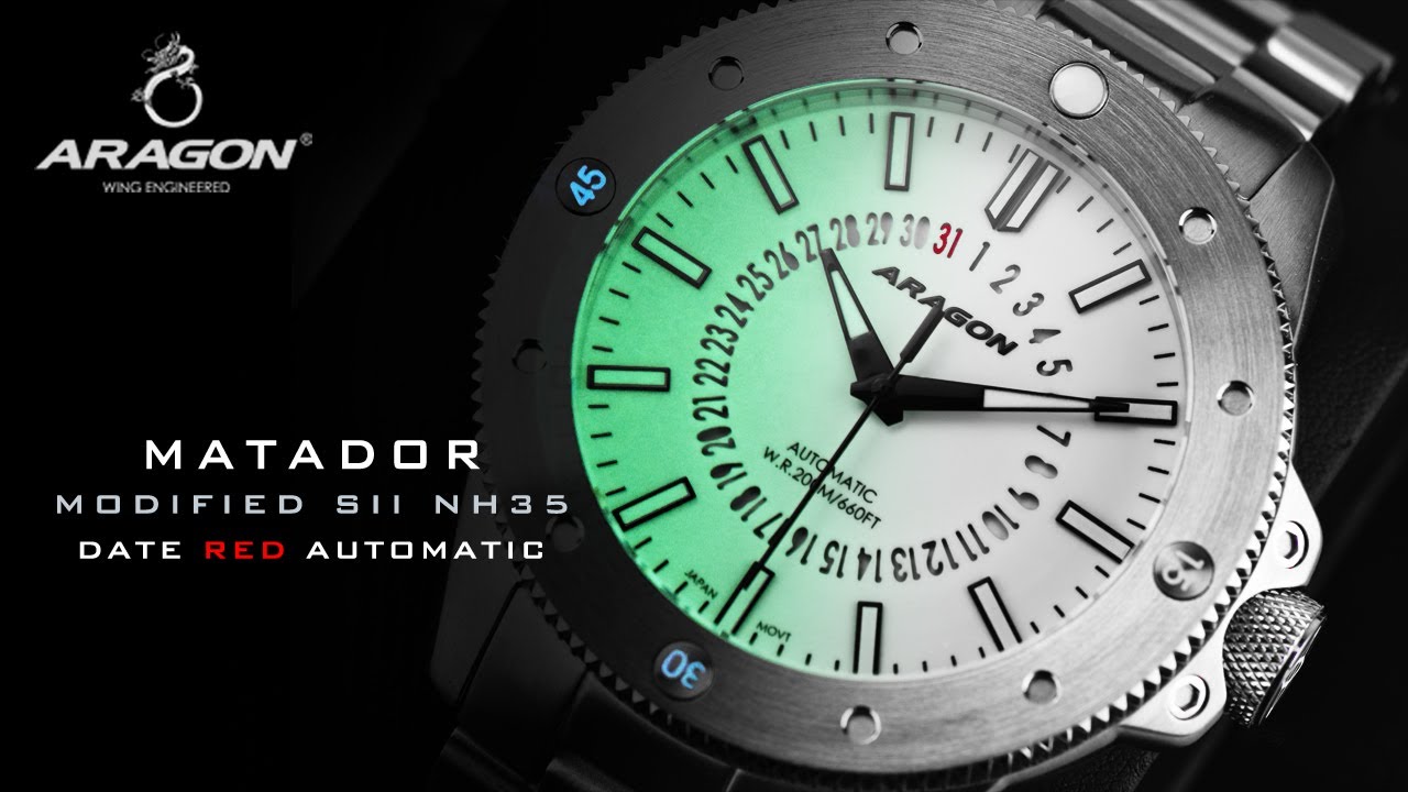 ARAGON® Matador with Modified NH35 Date Red Automatic