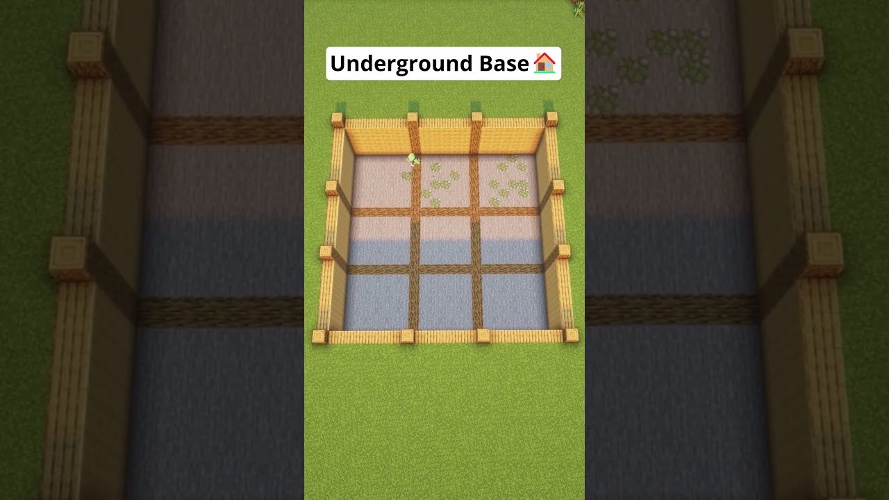 Minecraft Ultimate Underground Base🏠 #shorts