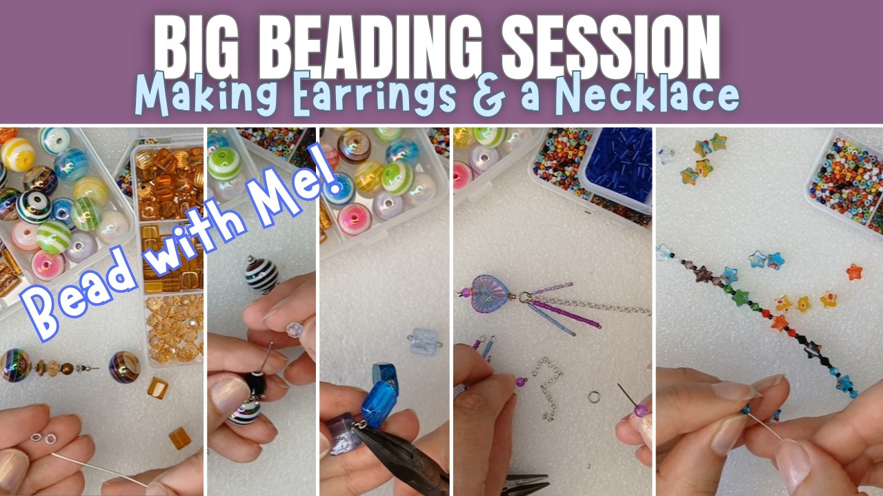 Beading Session | Making Earrings & a Necklace with my New Pandahall Bead Haul