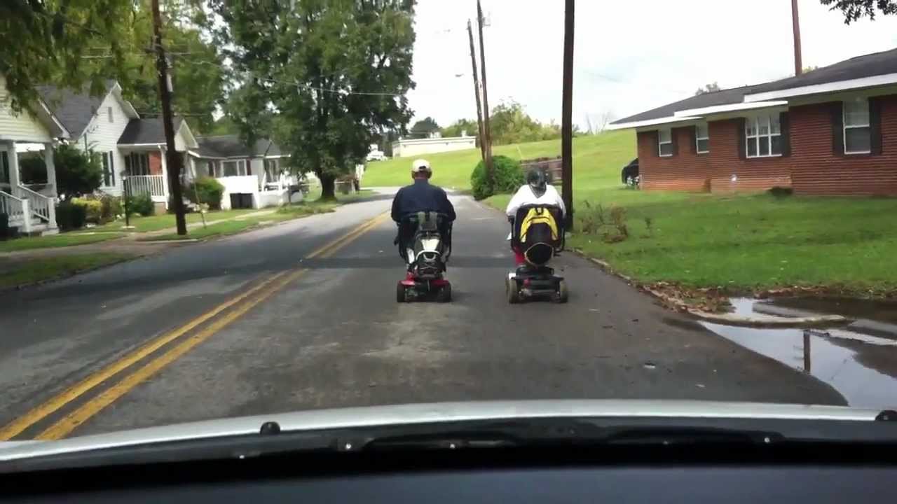 Old People Scooter Race
