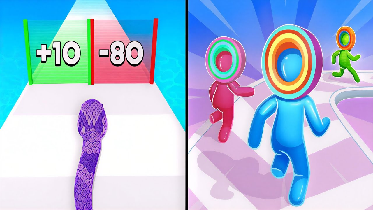 Layer Man vs Snake Run Race - Max Levels Unlocked Speedrun Gameplay