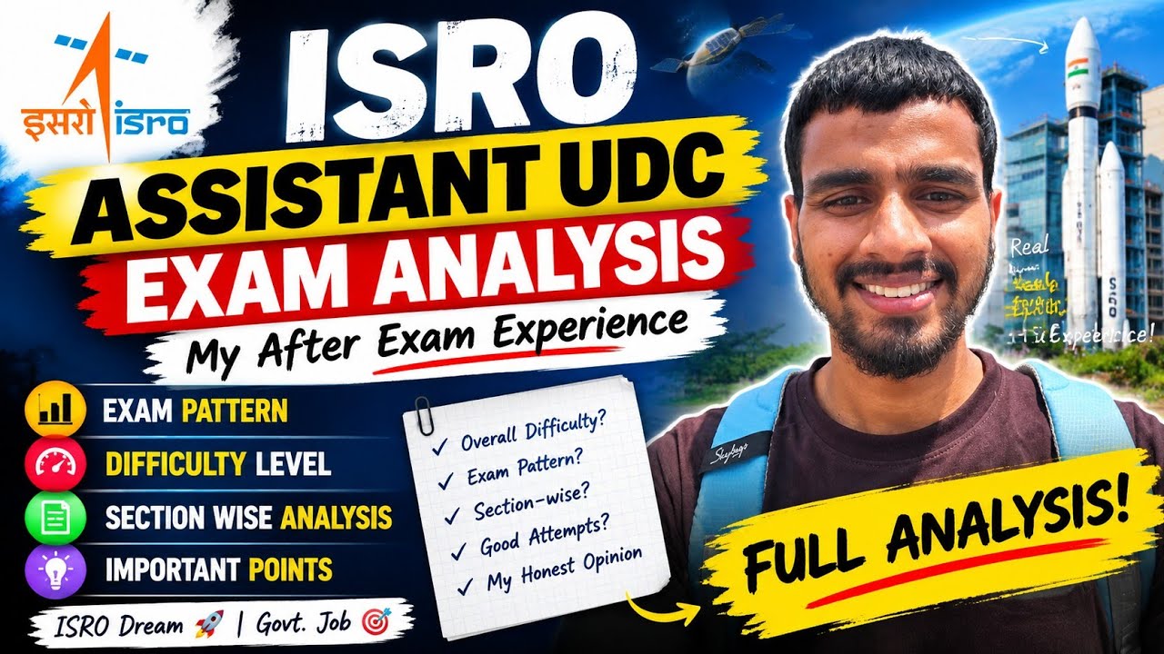 🚀 ISRO ASSISTANT UDC EXAM ANALYSIS | MY AFTER-EXAM EXPERIENCE