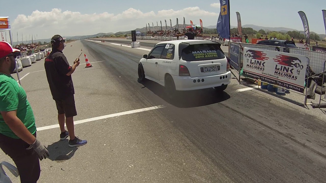 Dragster Τυμπάκι 23-24/6/2018 starlet 4e-fte 10.9sec 192km/h (KRASSAS MANOS)