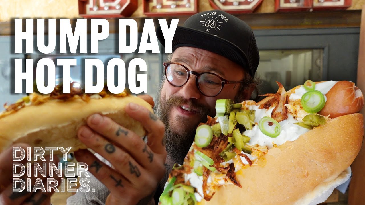 Dirty Dinner Diaries - How To Over Come Midweek Blues? Eat This BEAUTIFUL Buffalo Chicken Dog