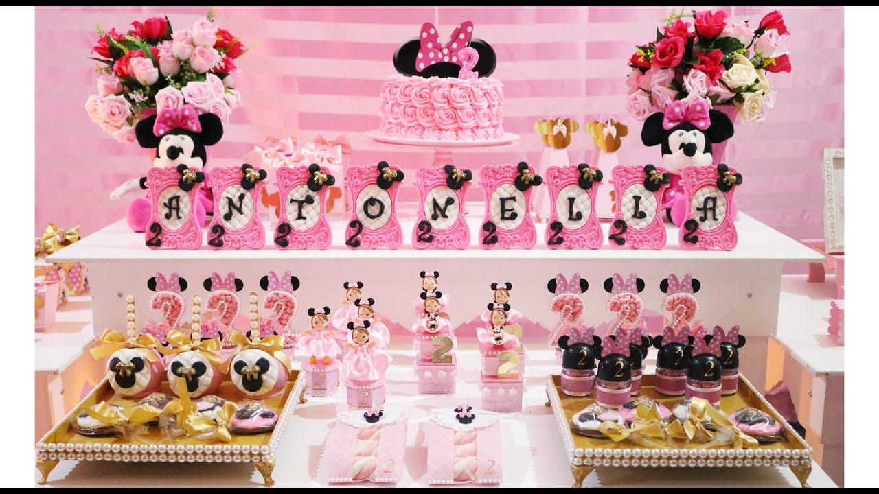 O DIA DA FESTA MINNIE ROSA - ARRUMAÇÃO E DECORAÇÃO