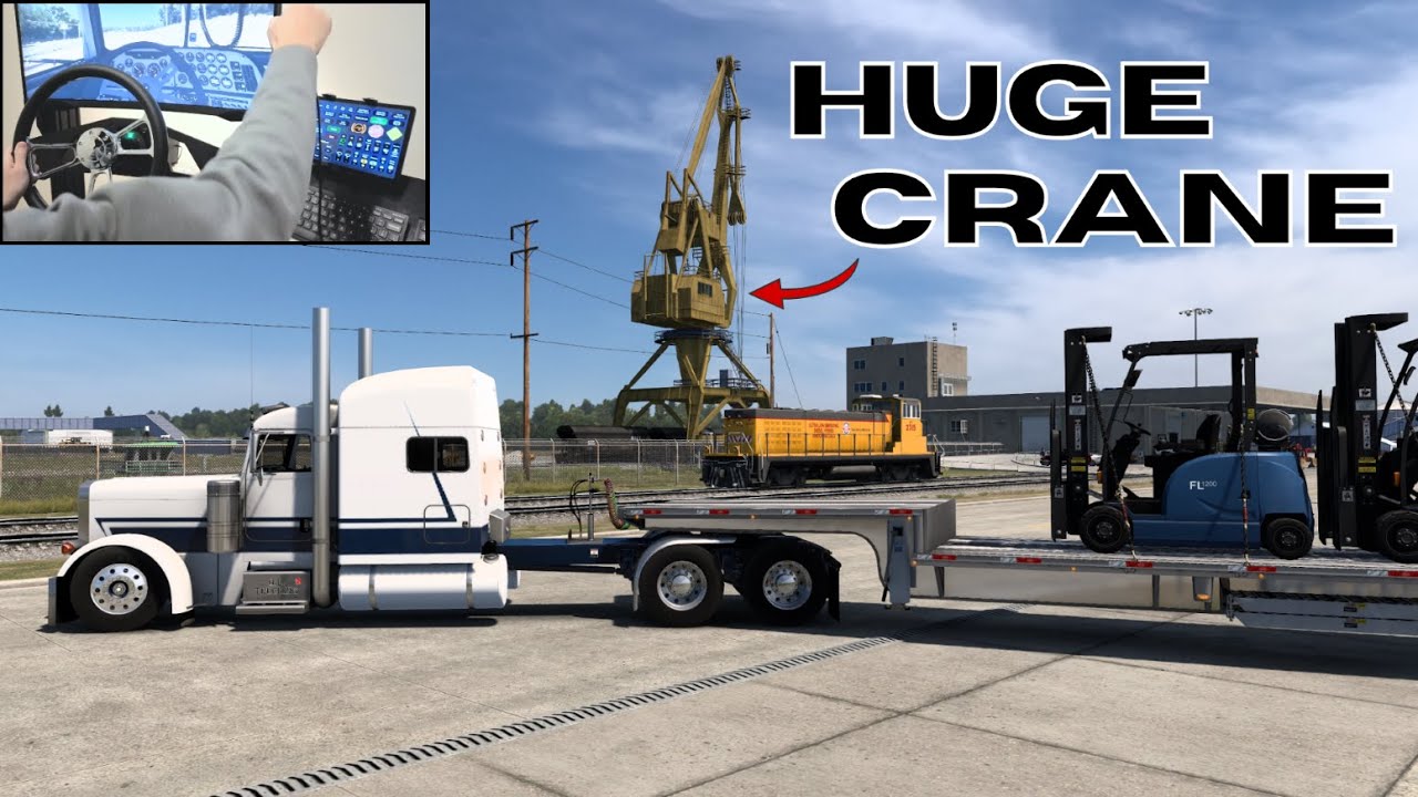 Custom Peterbilt 379 - (Hauling Industrial Equipment) - Straight Pipes - American Truck Simulator