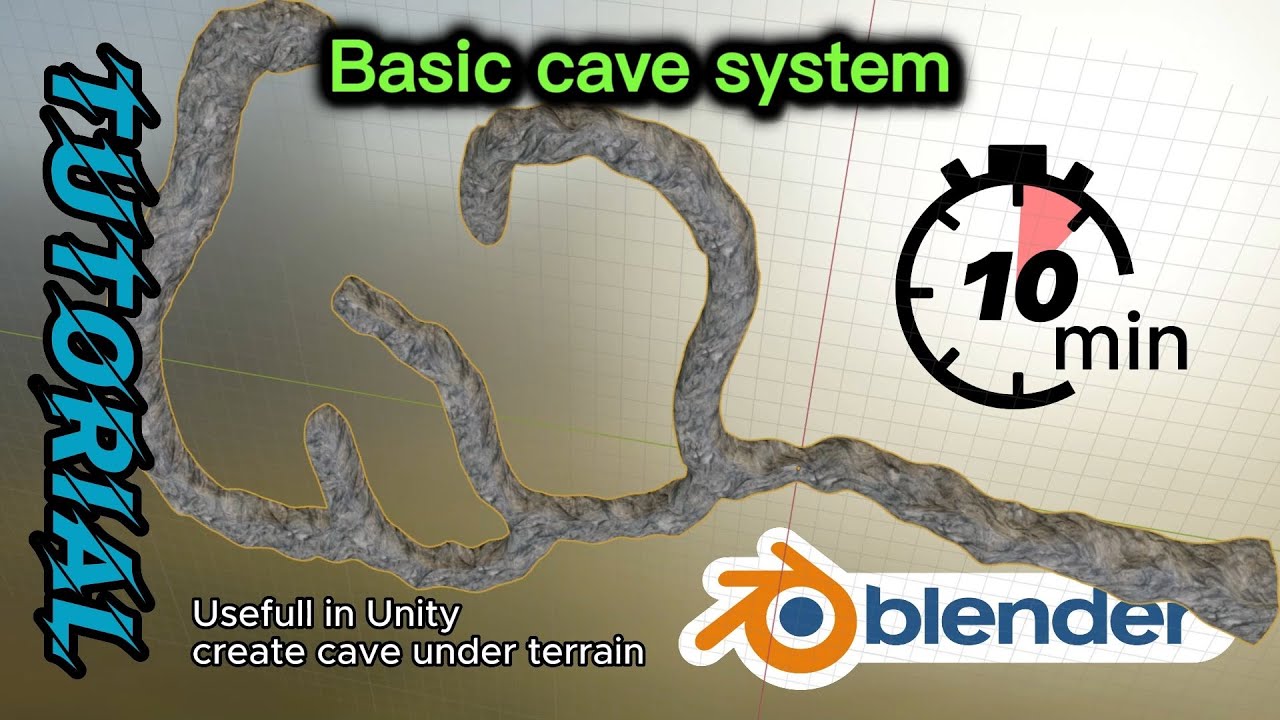 Few minutes Blender - Cave system for Unity (10 min) 🎁gift