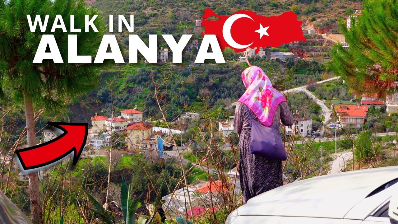 Walking tour Alanya - old village in the mountains - Turkey traveling