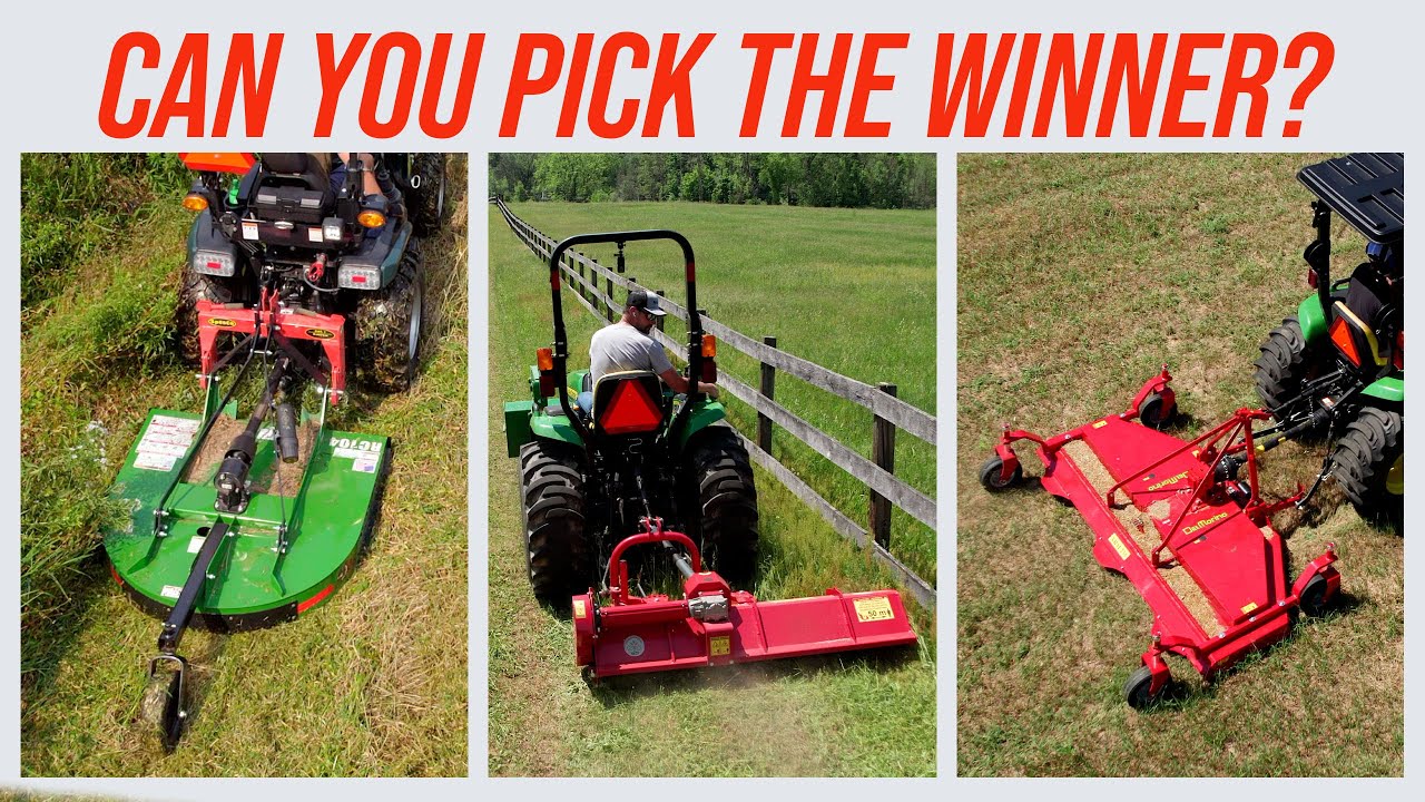HEAD TO HEAD! FLAIL MOWER VS BRUSH HOG VS FINISH MOWER 🥊💪🚜