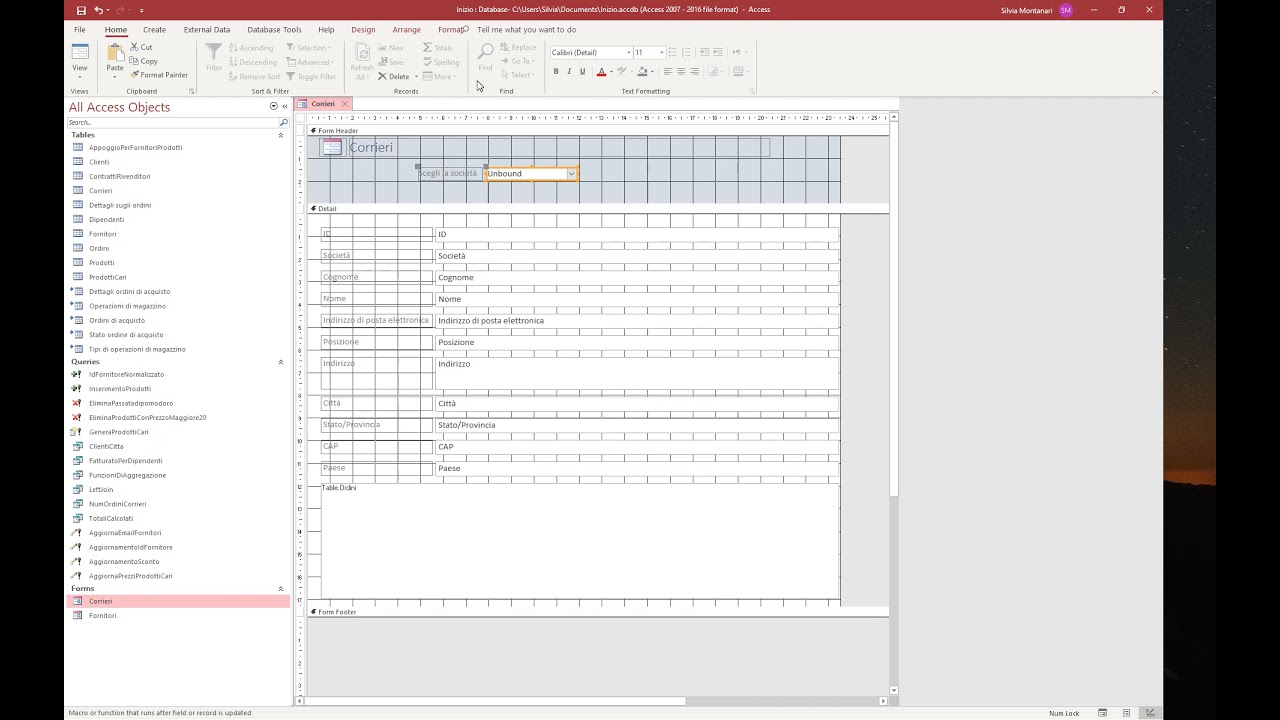 Access Macro ComboBox
