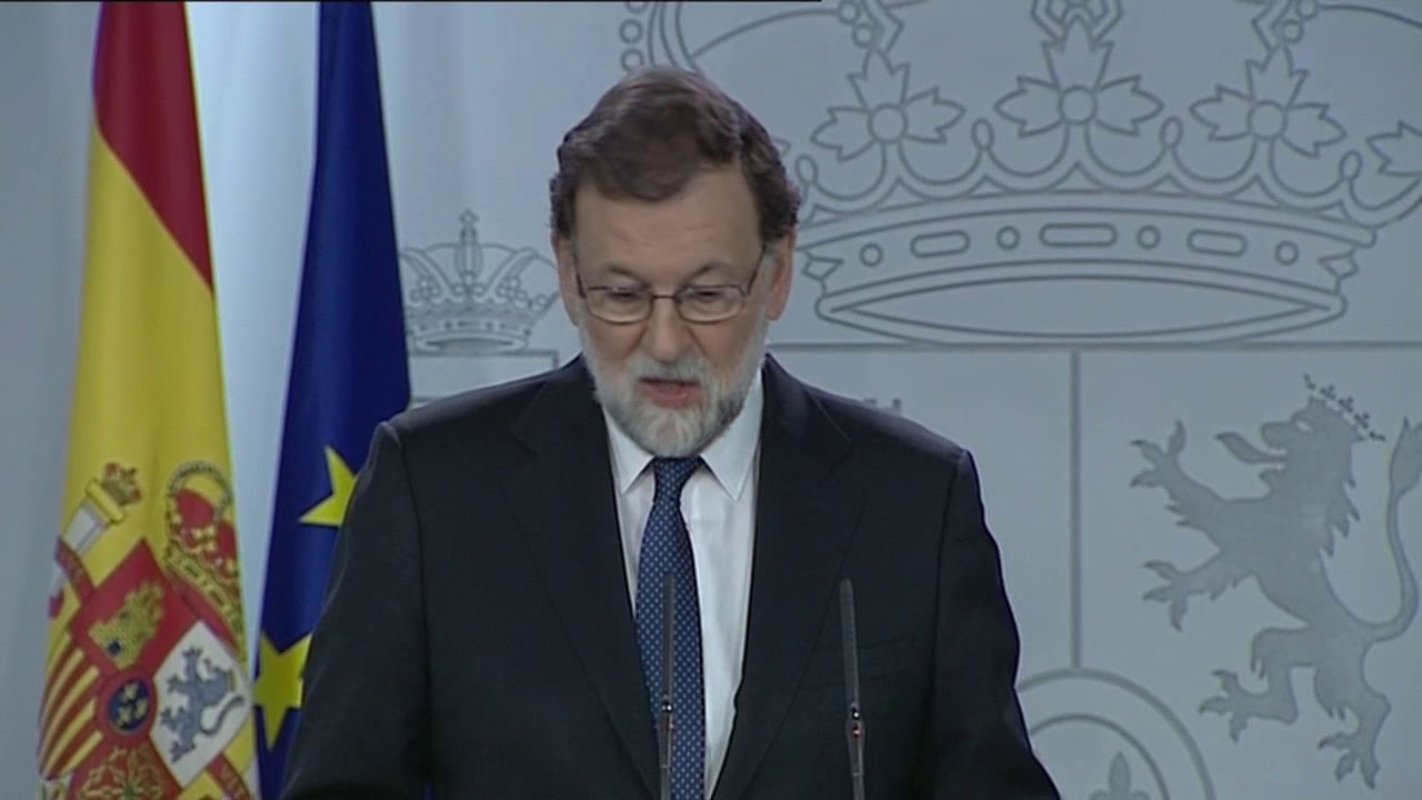 Mariano Rajoy anuncia la aplicación del artículo 155 de la Constitución