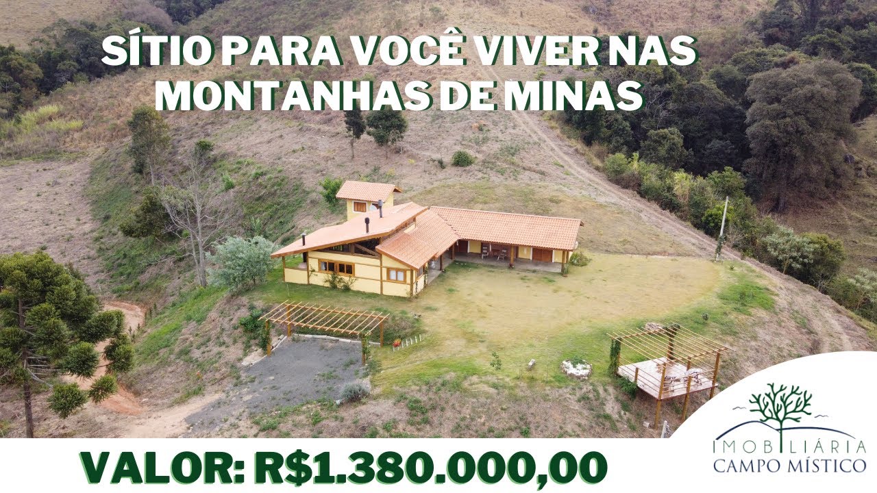 FASCINANTE SÍTIO COM VISTA PARA AS MONTANHAS A VENDA NO SUL DE MINAS