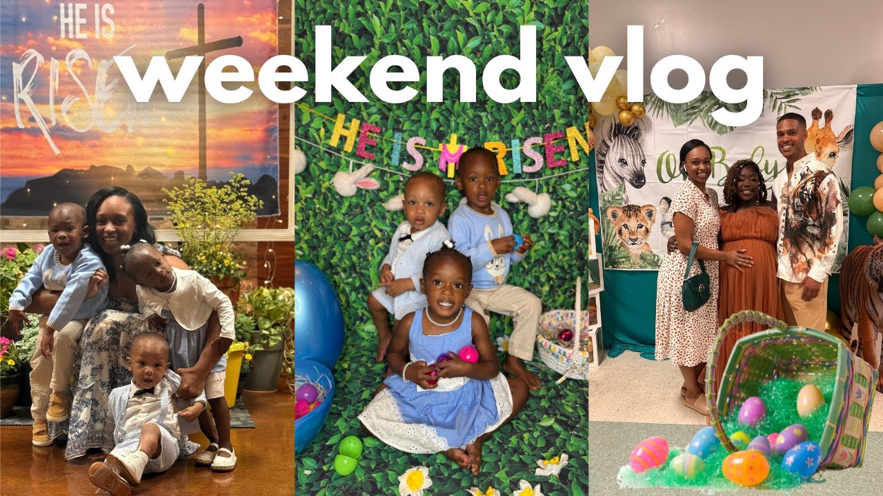 *HE GOT UP!* A Weekend in My Life | Resurrection Sunday, At-Home Photoshoot, Baby Shower + more!