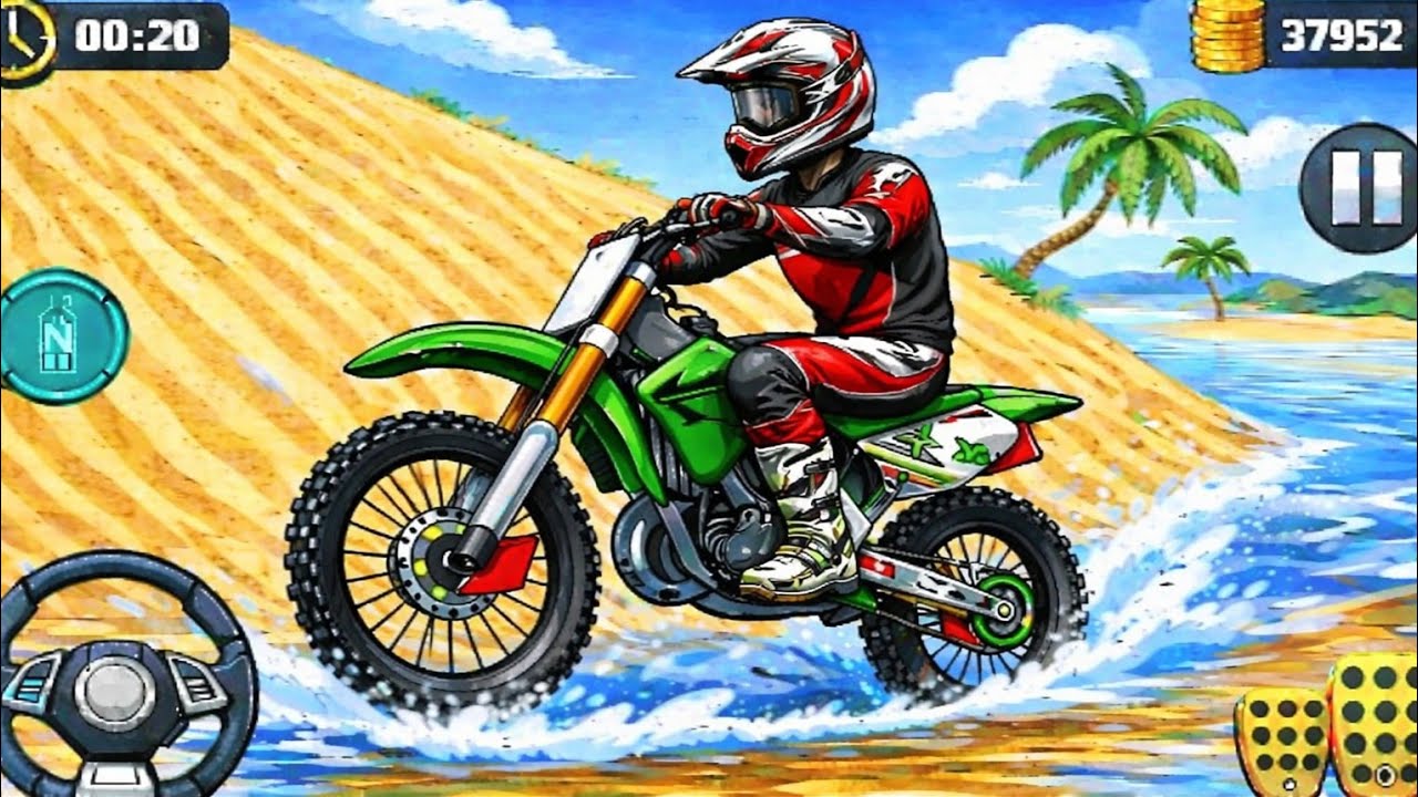 Motocross Beach Bike Stunt Racing Game  - Bike Ultimate Simulator Driving - Android Gameplay
