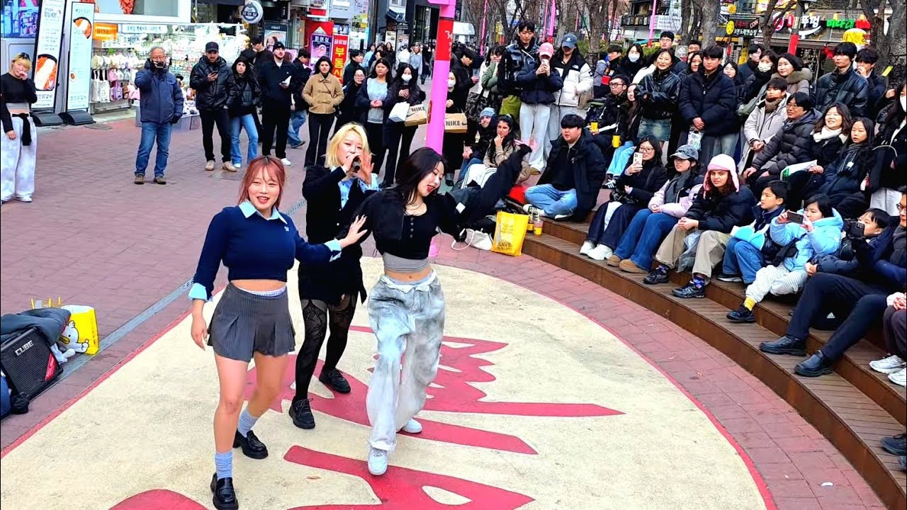 [STREET ARTIST] MAJESTY & GROOVIBE. INTERACTIVE HONGDAE BUSKING. 250225.