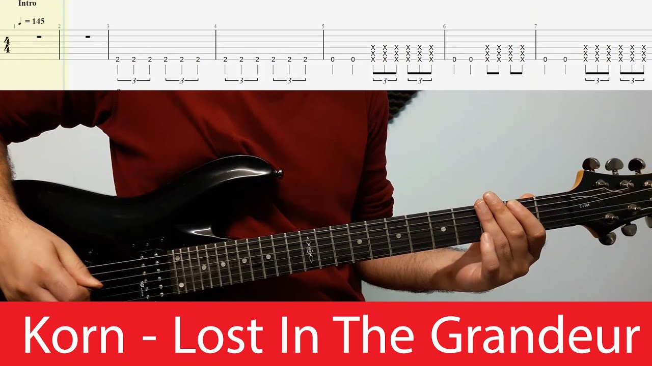 Korn - Lost In The Grandeur Rhythm Guitar Riffs With Tabs(A Standard)