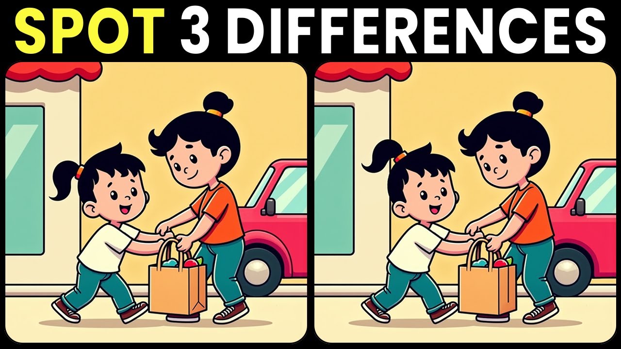 Brain Training: Spot 3 Differences!