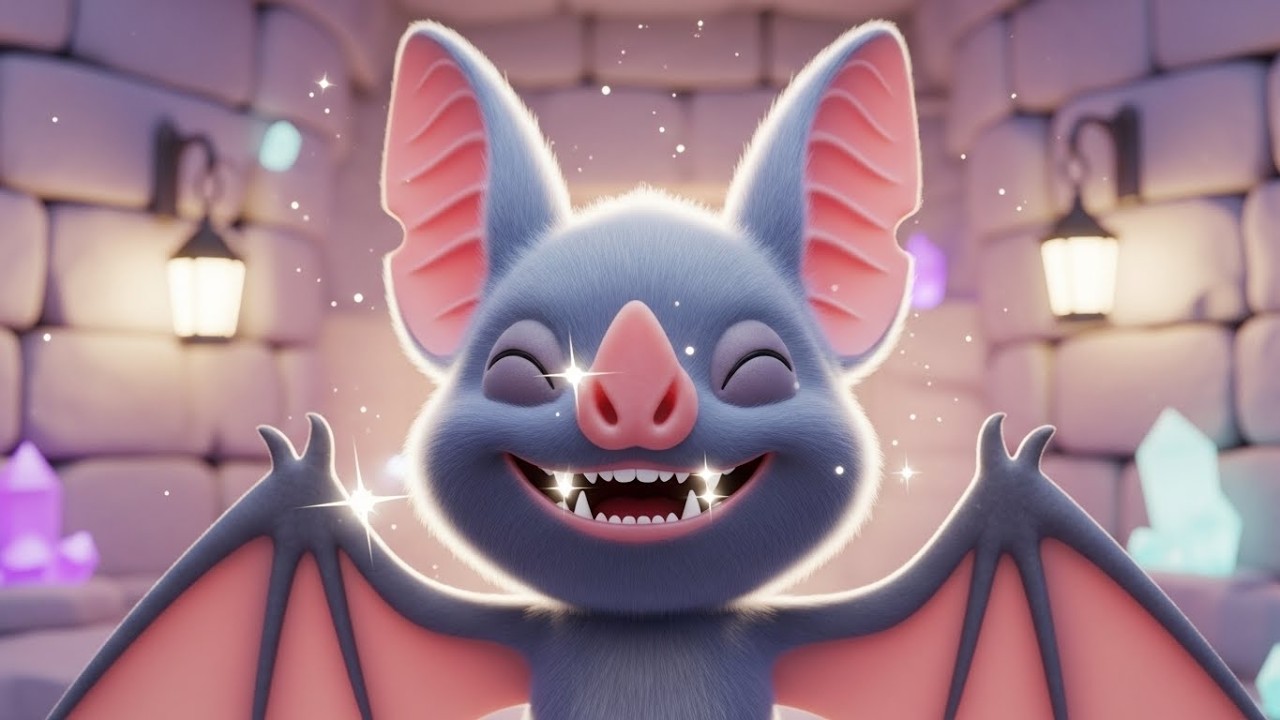 сонная летучая мышь чистит зубы 🦇🪥😴 | мультфильм для детей и полезные привычки