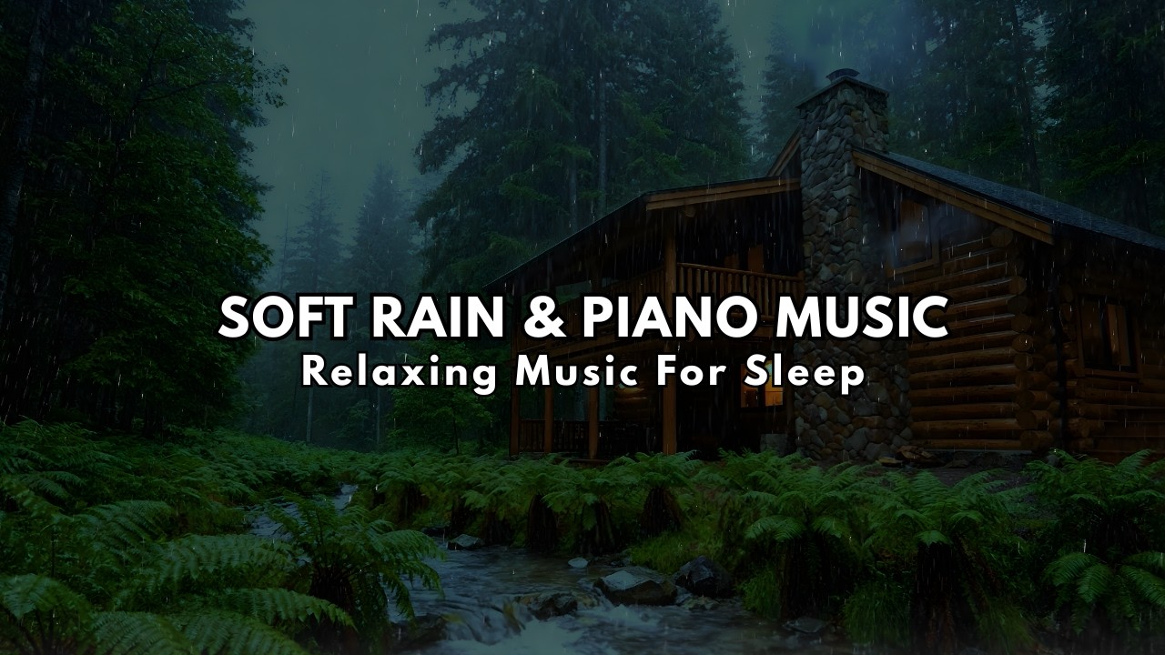 Relaxing Rain Sounds and Soft Piano Music for Deep Sleep & Stress Relief