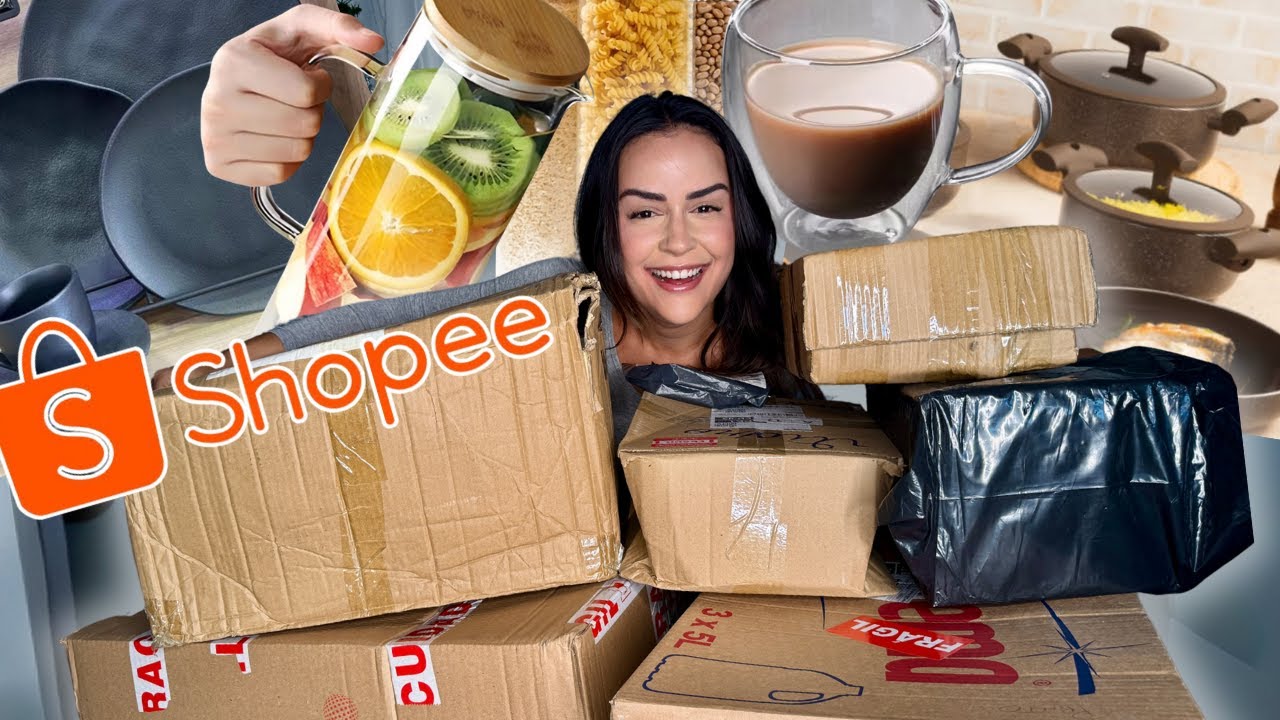 MELHORES COMPRAS PARA CASA QUE FIZ NA SHOPEE | Enxoval de cozinha da Shopee!