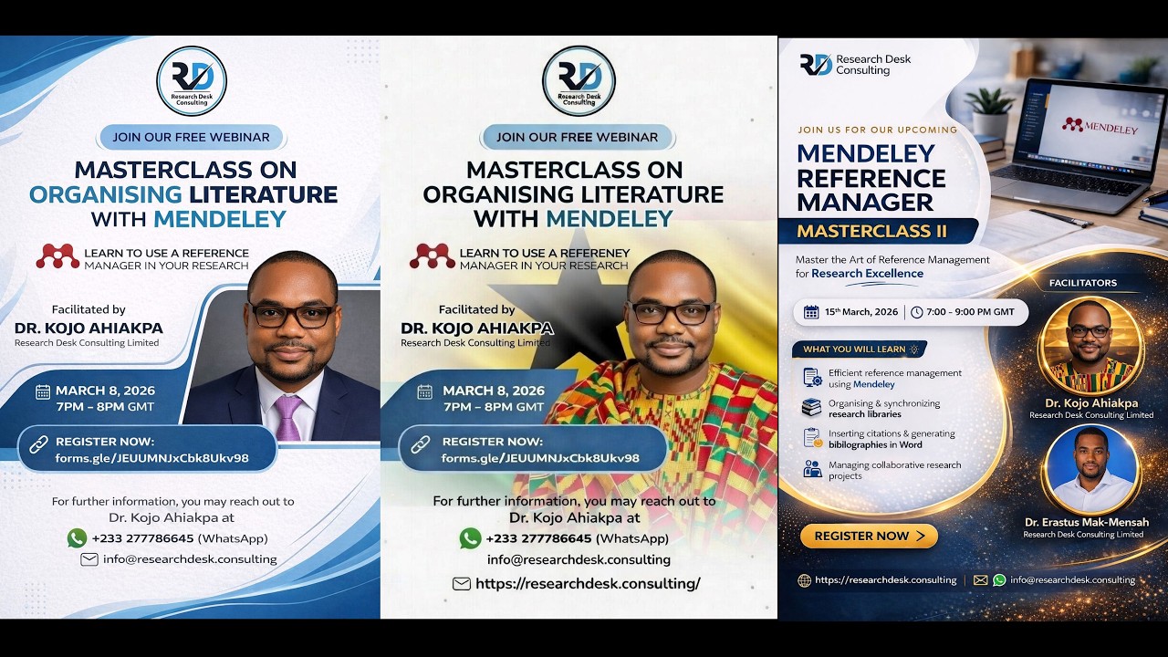 RDC Mendeley Reference Manager Masterclass 2026