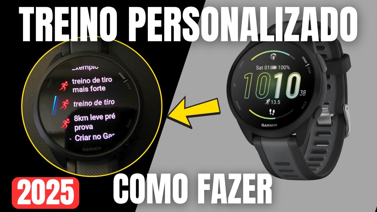 Garmin 165 - Como montar um treino personalizado e usar no relógio!