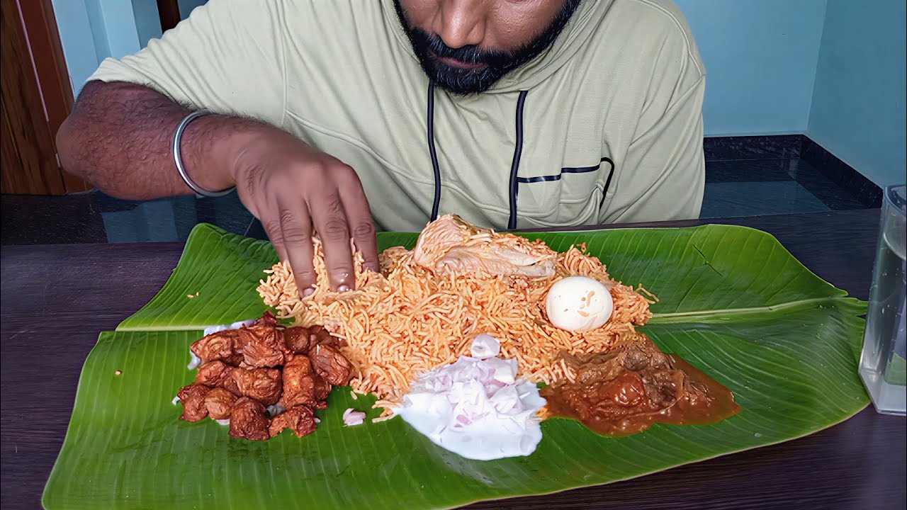 Eating chicken biriyani with chicken 65|chicken biriyani eating tamil|@Chickenbiriyani-1998 