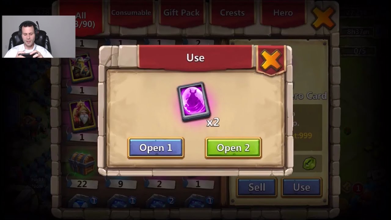 $1000 and NO Pumpkin DUKE CURSED Account Rolling 28000 Gems Heroes Castle Clash