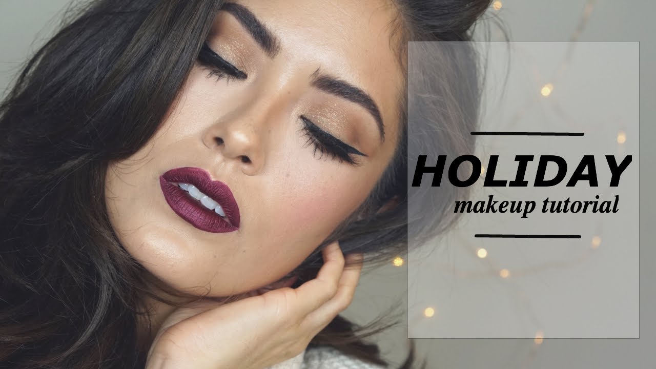 Soft Glittery Holiday Makeup Tutorial | Melissa Alatorre
