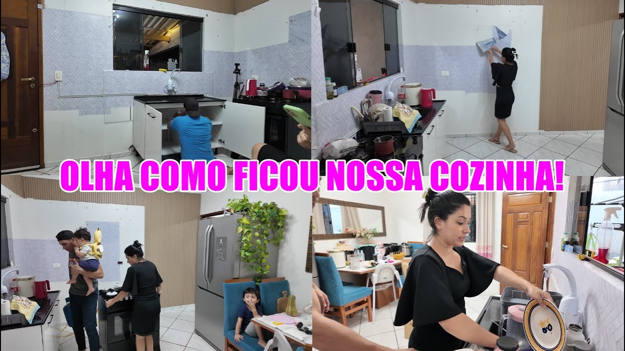 OLHA COMO FICOU NOSSA COZINHA!! + TIVEMOS QUE IMPROVISAR| Juliane Jocoski